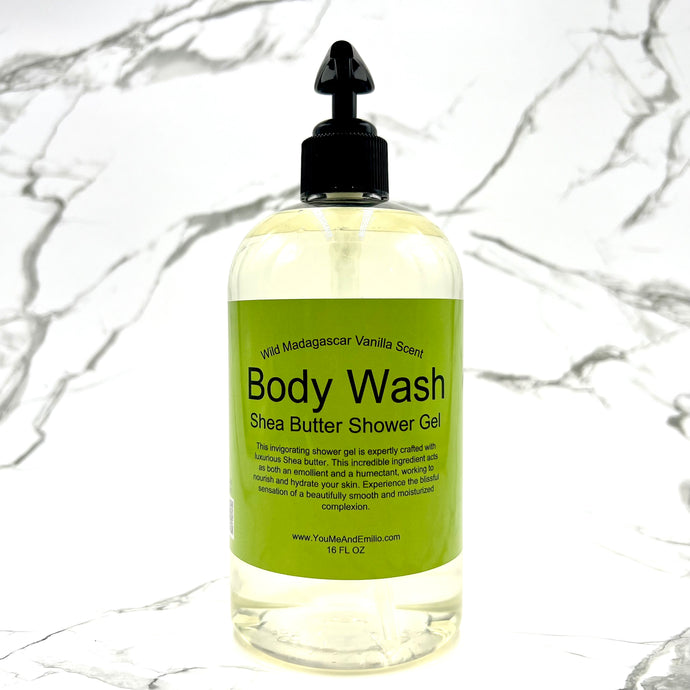 Wild Madagascar Vanilla Body Wash | Shea Butter Shower Gel | Hand Poured in Dallas Texas | Scented Body Wash | Fragrance Oils | Bath & Body Works | Pamper Yourself | Body Care