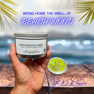 Beach Wood Soy Wax Candle | Soy Candle | Scented Oil | Best Seller Scent | Perfect Summer Scent | Similar to Yankee Candle | Handmade | Hand Poured in Dallas Texas | Luxury Scent