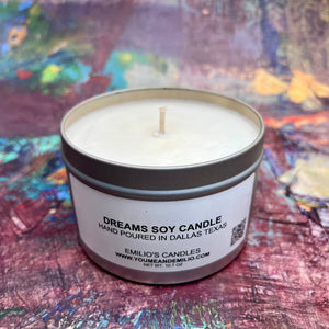 Dreams Soy Candle | Pure Soy Wax | Pink Chiffon | Scented Candle | You Me And Emilio | Emilio’s Candles | Hand Poured | Best Selling Scent | Luxury Scent 