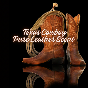 Texas Cowboy Soy Candle pure leather scent 
