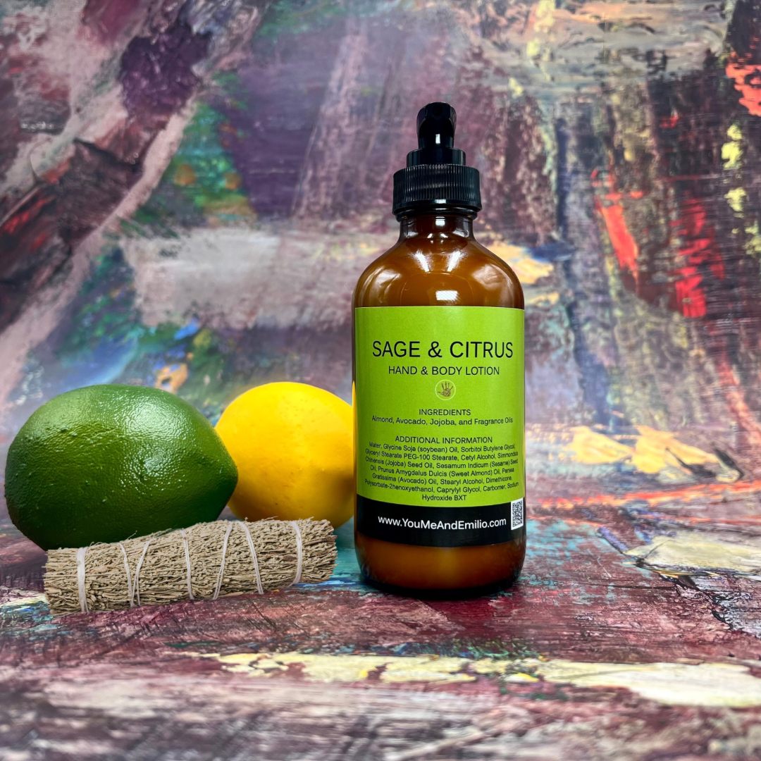 Sage & Citrus Hand And Body Lotion | All natural | Jojoba Oil | Sweet Almond Oil | Avocado Oil 